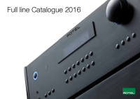 Rotel Full Line Brochure 2016 